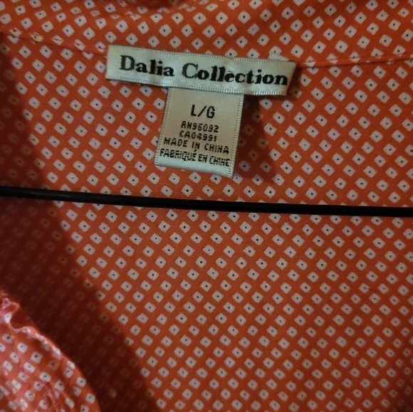 Dalia Collection* Tunic* Coral* Sz L - Picture 4 of 5